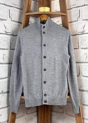 Кардиган мужской suitsupply merino wool серый размер м