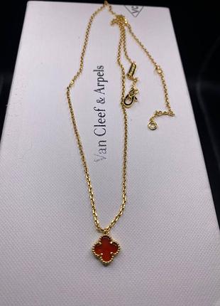 💎new💎брендовая подвеска van cleef mini, vca , клевер 🍀 с логотипом