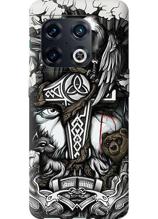 Чехол силиконовый на телефон oneplus 10 pro тату викинг "4098u-2588-58250"
