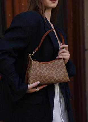 💎 coach juliet bag in signature canvas beige/gold