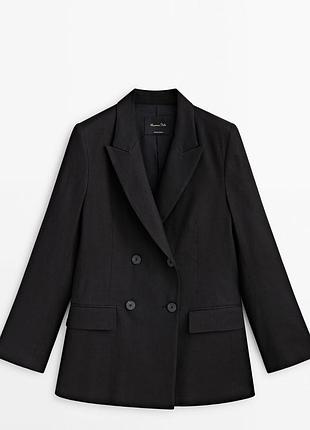 Шикарний стильний жакет, піджак з льону та бавовни massimo dutti, оригінал , новий