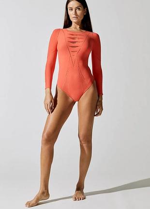 Wolford боди бесшовный красный на высокий рост