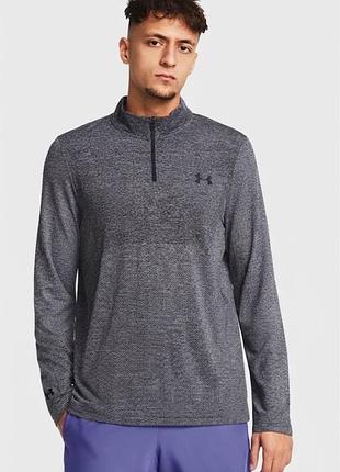 Чоловіча сіра спортивна кофта в принт від under armour  розмір xl реглан рашгард