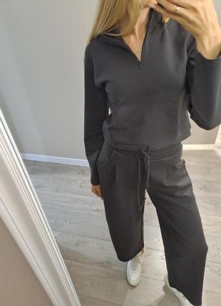 Серый повседневный спортивный костюм zara