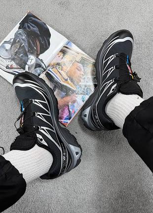 Кроссовки salomon xt-6 black silver gore-tex, термо