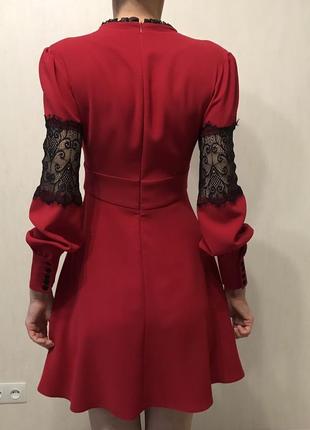 Фірмове осіннє червоне плаття4 фото