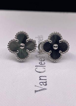 💎new💎брендовые серьги van cleef , vca, клевер, ван клиф ♥️♥️♥️с логотипом