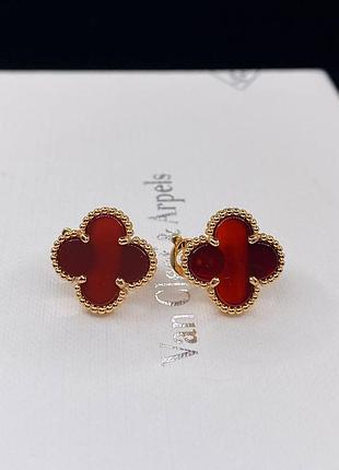 💎new💎брендовые серьги van cleef , vca, клевер, ван клиф ♥️♥️♥️с логотипом