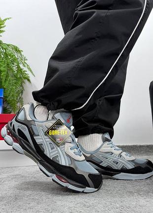 Кроссовки asics gel-nyc grey gore-tex, термо