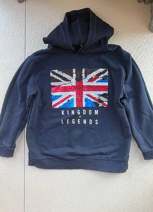 Детское худи zara boys с пайетками, 10 лет / 140 см
