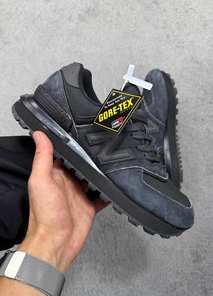 New balance 574 dark grey gore tex, термо