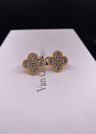💎new💎брендовые серьги van cleef , vca, клевер, ван клиф ♥️♥️♥️с логотипом