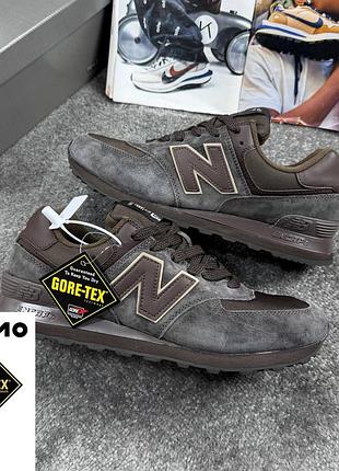 New balance 574 brown gore tex, термо