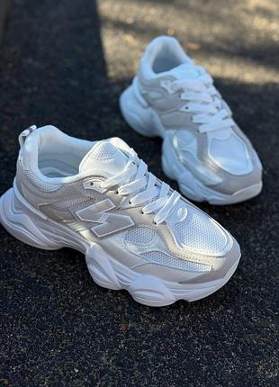Трендові масивні кросівки у стилі new balance (екошкіра / сітка)