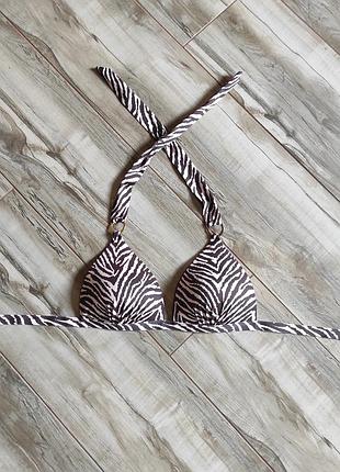 Стильный верх купальника бикини primark зебра m / eur 40 / u9 12