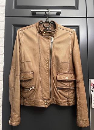 Шкіряна куртка massimo dutti