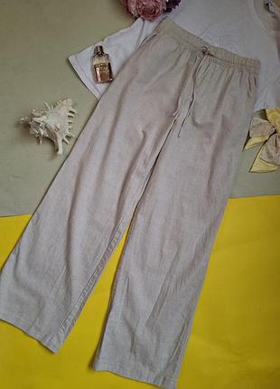 Брюки, широкі штани з льоном р.xs,s,h&m