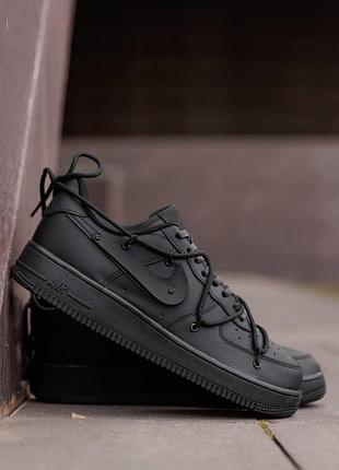 Кроссовки nike air force 1 low black off custom nd