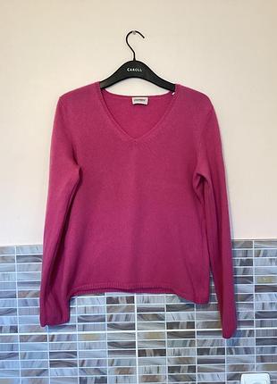 Светр 100% кашемір cashmere products р. m. рожевий пуловер барбі