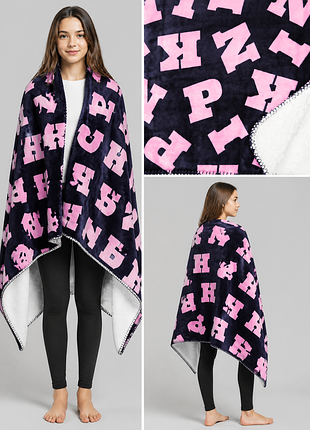 Плед victoria’s secret cozy logo blanket / плед виктория сикрет тёплый оригинал