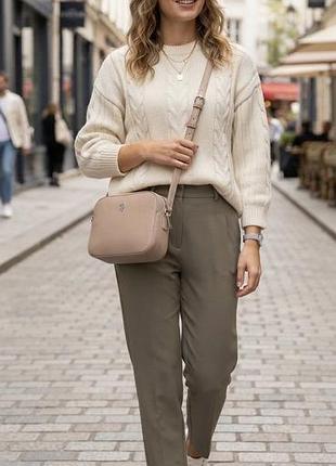 Сумка через плече us polo assn. jones crossbody bag s, розмір s, бежевий