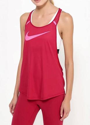 Спортивна майка рожево-малинового кольору від nike   розмір m оригінал