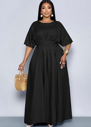 Абсолютно нова довга чорна сукня максі shein, розмір xl (50-52) / плюс сайз