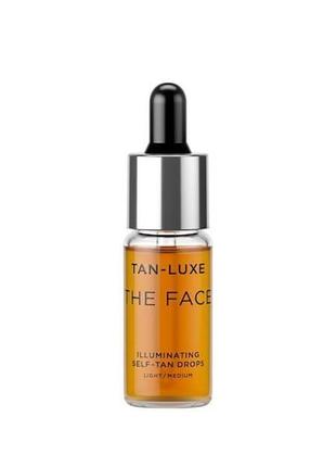 Капли для автозагара лица tan-luxe mini the face illuminating self-tan drops - light/medium (mini