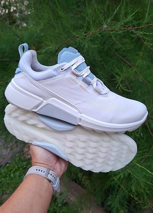 Женские кожаные белые кроссовки ecco w golf biom h4 gore-tex, 41р.