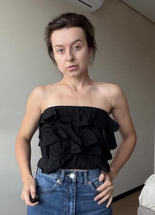 Черный топ zara