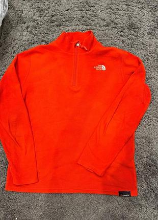Яскрава помаранчева фліска the north face polartec