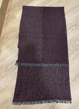 Вовняний фактурний шарф massimo dutti