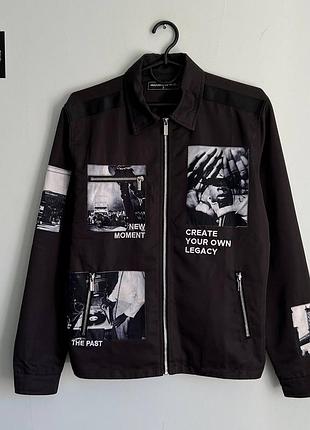 Maniere de voir black printed patchwork jacket чоловіча куртка