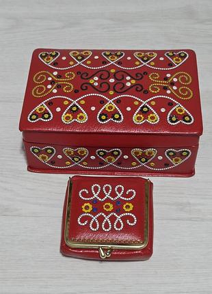 Красивые кожаные шкатулки для украшений