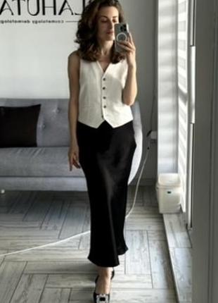 Zara довга спідниця атласна xs