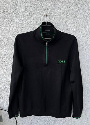 Шерстяна чорна кофта hugo boss