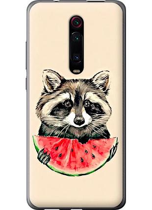 Чохол силіконовий на телефон xiaomi mi 9t єнотик з кавуном "4605u-1815-58250"