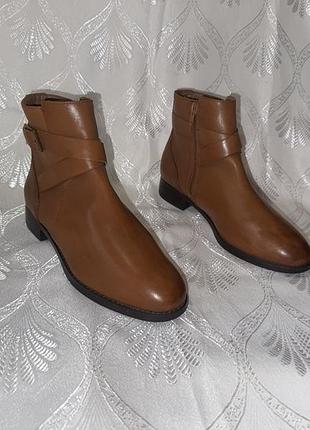 Кожаные ботильоны ботинки clarks индия р. 38 ( 25.00см)