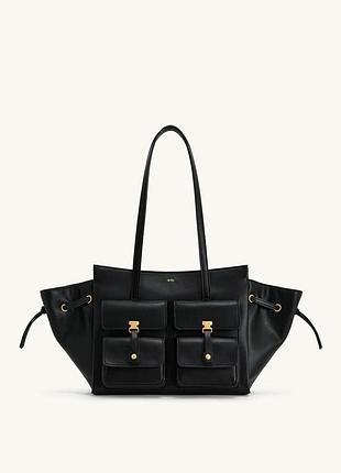 Сумка linda tote bag чорна, коричнева