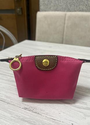 Яскраво рожевий гаманець - монетниця longchamp
