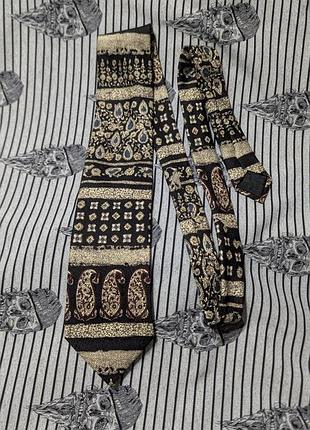 Мужской шелковый галстук alpi 100% silk пейсли винтаж