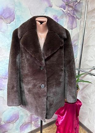 Жіноча шуба zara коричнева