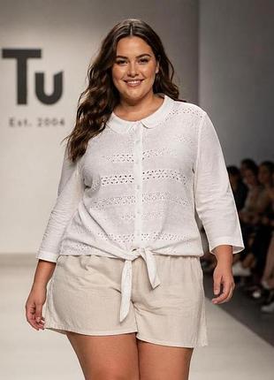 Блуза женская tu, белая, xl, 100% хлопок