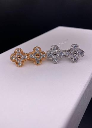 💎new💎брендовые серьги van cleef , vca, клевер, ван клиф ♥️♥️♥️с логотипом