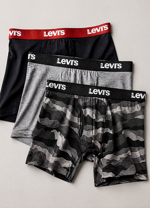 Трусы-боксеры levi's / боксеры левис мужские камуфляж серые | оригинал | m, l