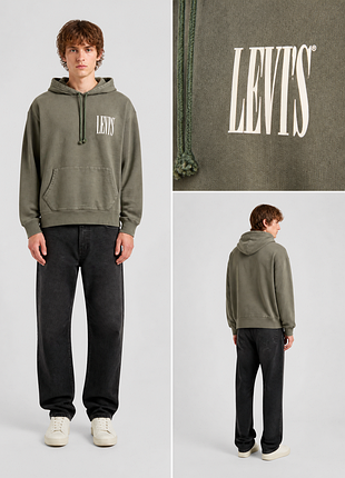Levi’s relaxed graphic hoodie sweatshirt / левис мужское худи m