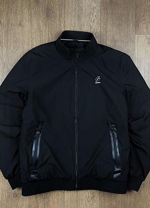 Куртка superdry чорна чоловіча бомбер вітровка утеплена осіння весняна спортивна базова