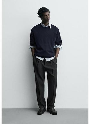 Штани regular fit із защіпами zara