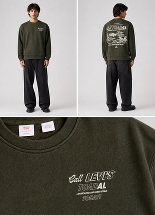 Levi’s relaxed graphic crewneck sweatshirt / левіс чоловічий світшот з m l