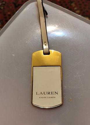 Брендовый брелок-подвеска (fob tag / bag charm) от известного американского дома моды lauren ralph lauren.